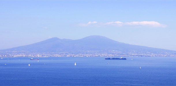 Straordinario paesaggio del Vesuvio